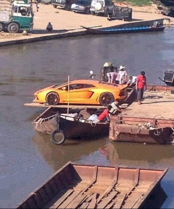 Ferrying A Lamborghini Aventador
