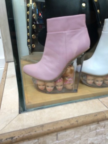 Shoes With Barbie Doll Heads In The Heels