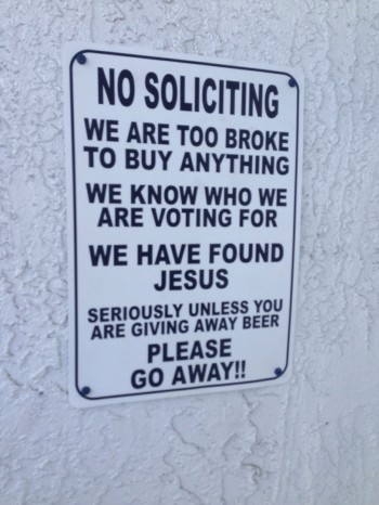 No Soliciting