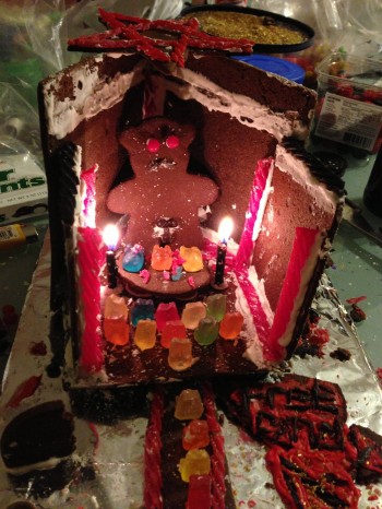 Eating A Gingerbread House