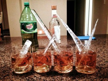 Ran out of ice cubes. Improvised.