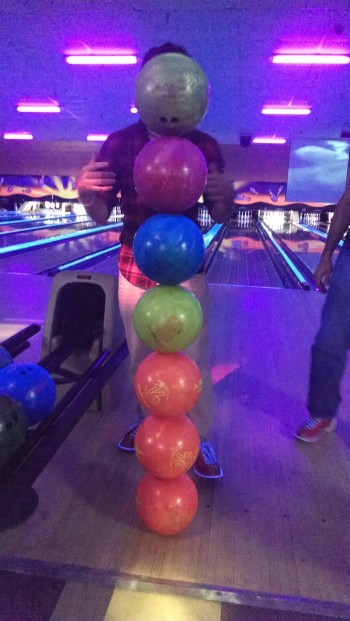7 Bowling Balls Stacked