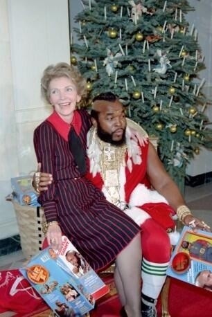 Mr T with Nancy Reagan