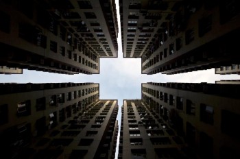 Square Apartment Building
