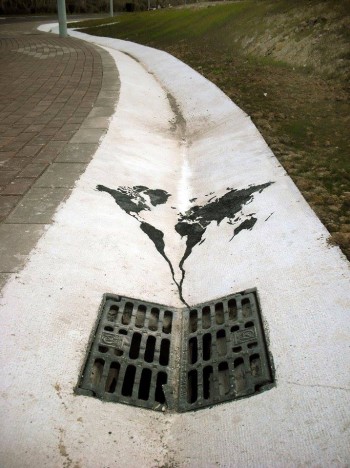 World going down the drain