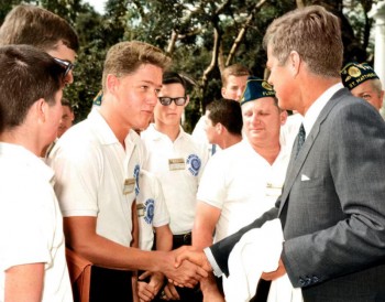 Bill Clinton meets JFK at the White House