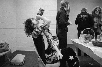 Led Zeppelin Backstage Before a Concert