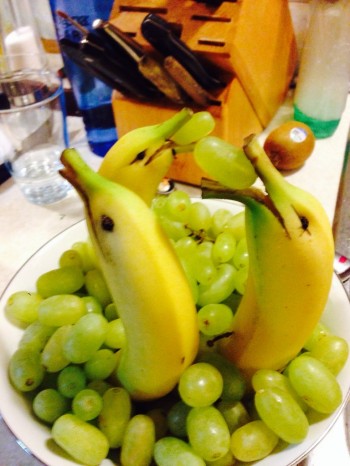 Banana Dolphins in a Sea of Grapes
