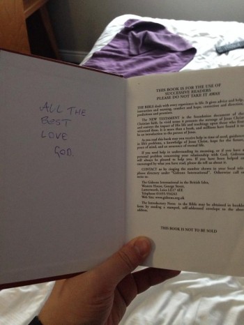 Signed Hotel Bible