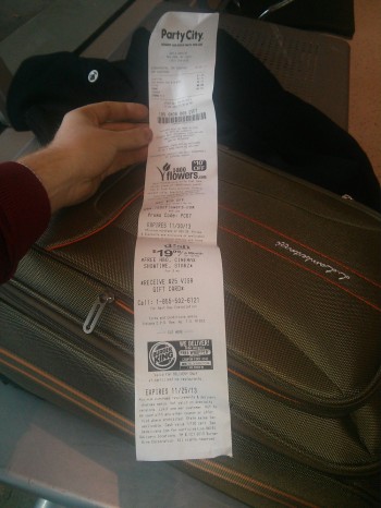 Receipts These Days