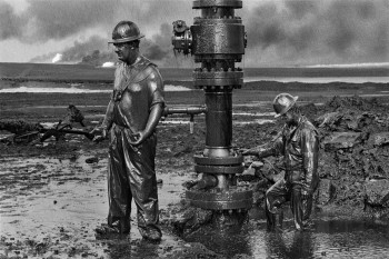 Firefighters Seal an Oil Well in Kuwait