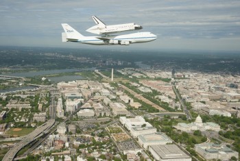 Discovery Flying Over D.C.