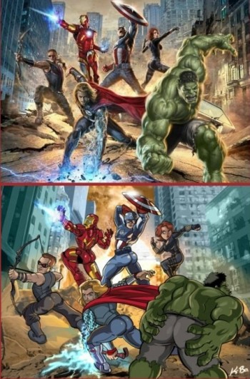 What If The Male Avengers Posed Like The Female One?