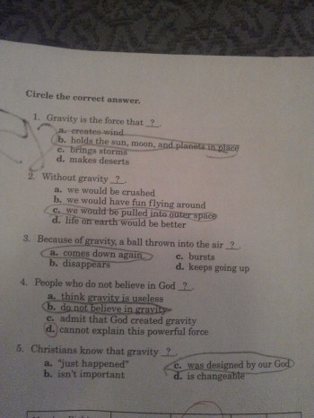Circle The Correct Answer