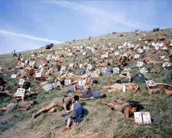 Extras On The Set of Spartacus