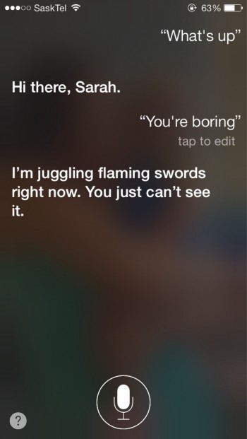 Siri Is Kinda Intense