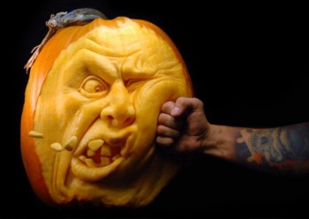 Pumpkin carving by Ray Villafane