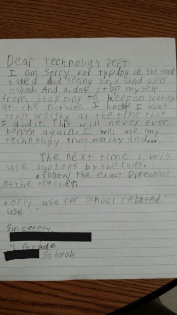 Apology letter