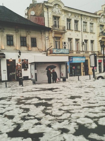 Rain with ice in Bucharest
