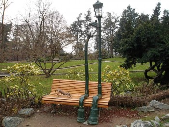 Lamps in a park