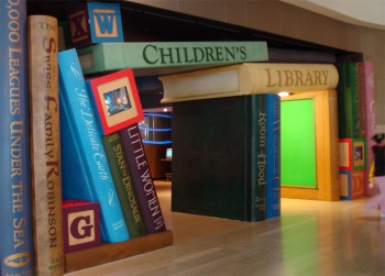 Entrance to the children's section at the Cerritos Millenium Library in California
