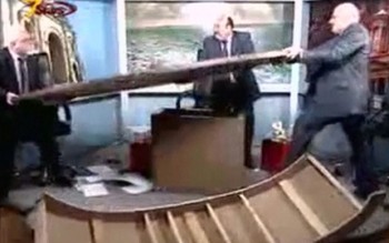 Jordanian TV guests destroy studio in on-air brawl