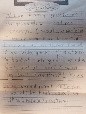 An 8 year old's perspective on grandparents