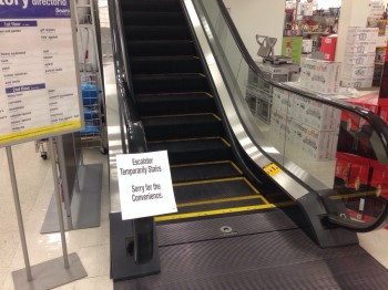 Escalator Temporarily Stairs