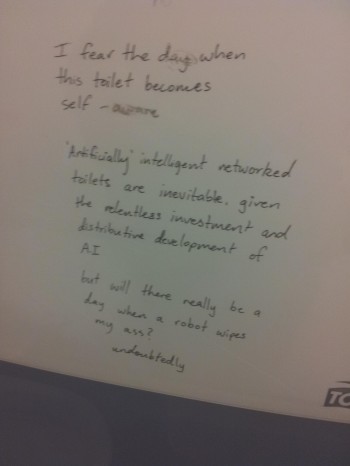 Artifically intelligent, networked toilets