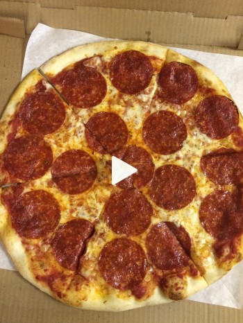 Took a picture of a pizza at work