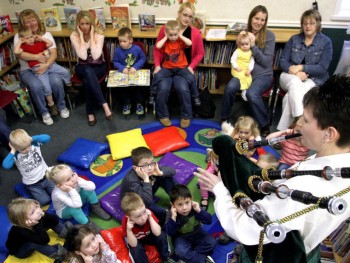 Kids love bagpipes