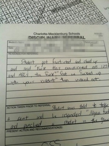 Disciplinary Referral