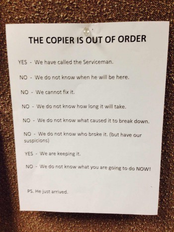 Out of Order