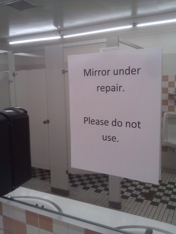 Mirror Under Repair