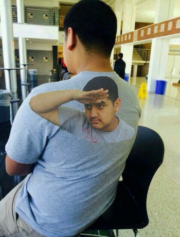 He watches his own back