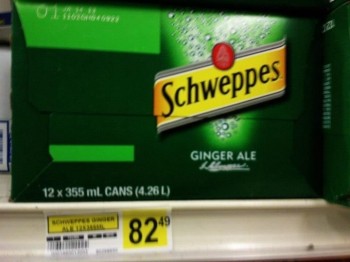 Price of Gingerale in Nunavut, Canada