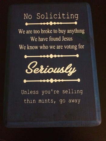 No Soliciting