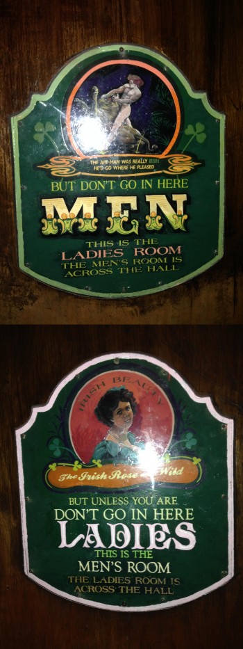 Irish Pub Bathroom Sign Trolling