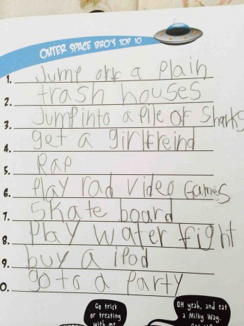 Kid's Bucket List