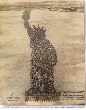 Human Statue of Liiberty