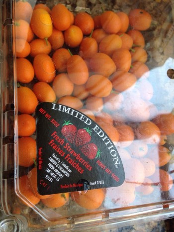 The extremely rare orange strawberry
