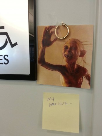Someone lost an earring at work