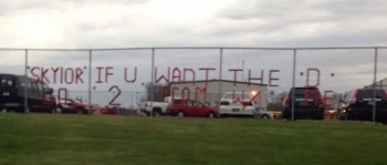 That's one way to ask a girl to prom...