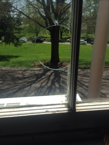 Someone threw a rock at my dorm window