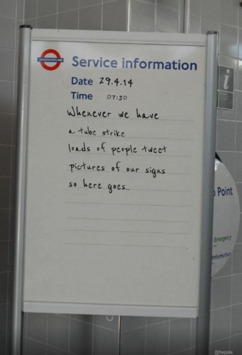 Underground strike in London