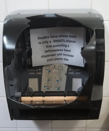 Defenseless towel dispenser