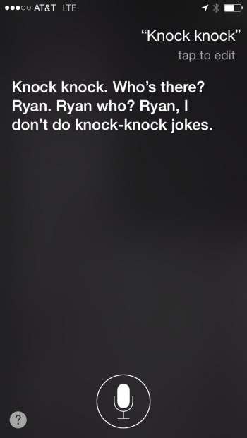 Siri has no sense of humor