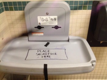 I think I'll change the baby's diaper once we get home