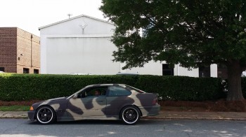 There's a BMW in this picture