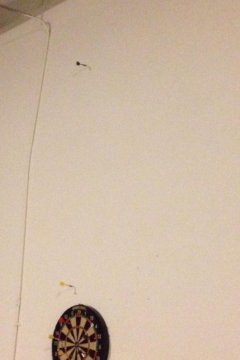 My friend said he was bad at darts